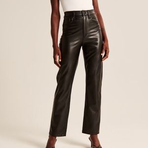NWT Abercrombie & Fitch- Vegan Leather 90s Straight Pants